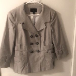 Banana republic 3/4 sleeve lined grey blazer sz 8